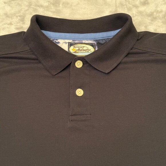 Tommy Bahama Mens Size M Shirt Black Embroidered Logo Short Sleeve Relax Fit - Picture 6 of 10